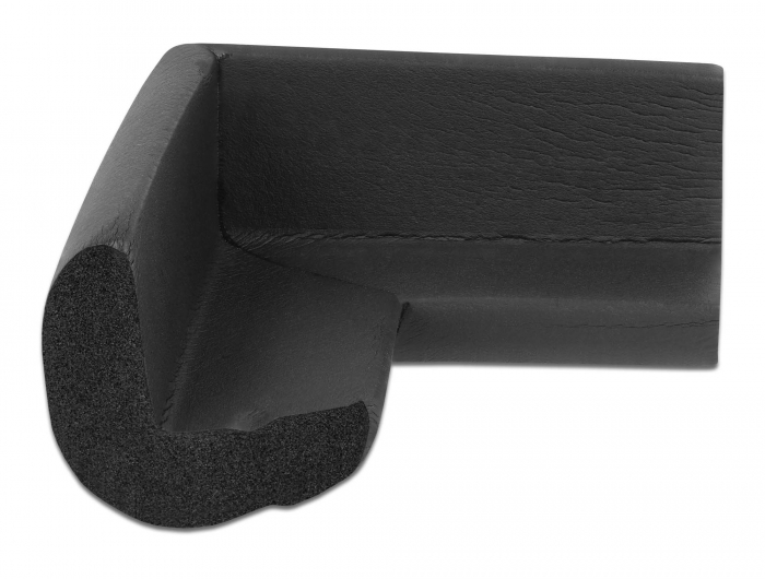 Delock Schaumstoff Kantenschutz selbstklebend 70 x 67 x 35 mm schwarz