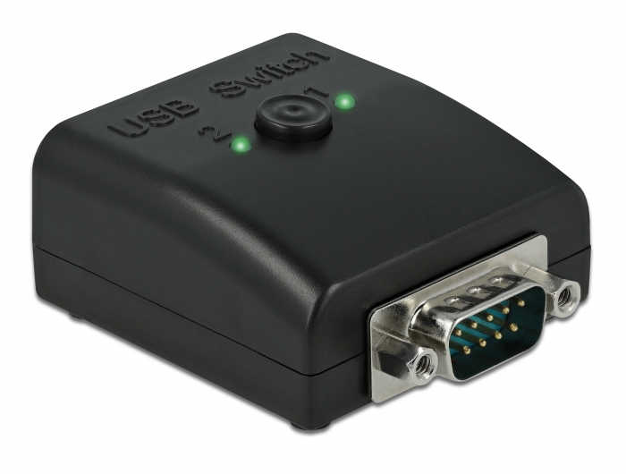 RS-232 Umschalter und Verteiler 1 x Seriell DB9 zu 2 x USB 2.0 Typ-B bidirektion 