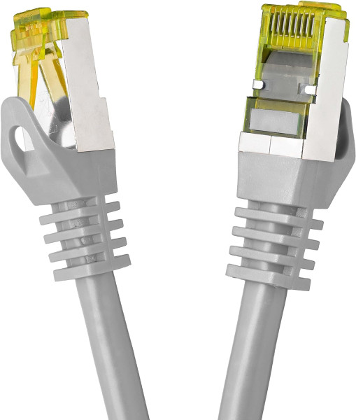 25m LAN Kabel CAT 7 Netzwerkkabel Ethernet Kabel CAT7 grau Patchkabel DSL Switch