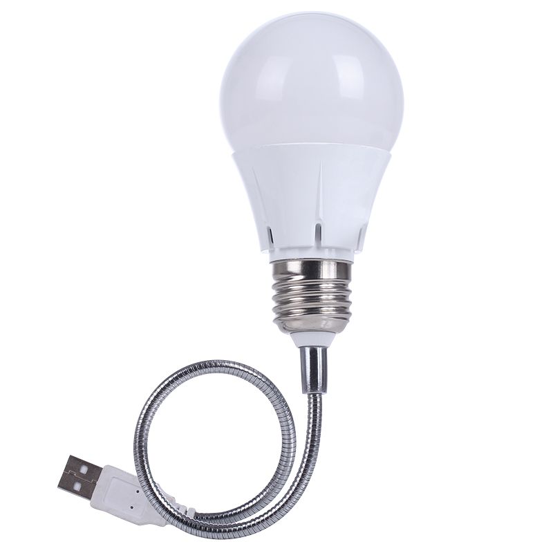 Mini USB LED Licht Leselampe biegbar für Notebook / Laptop - Silber