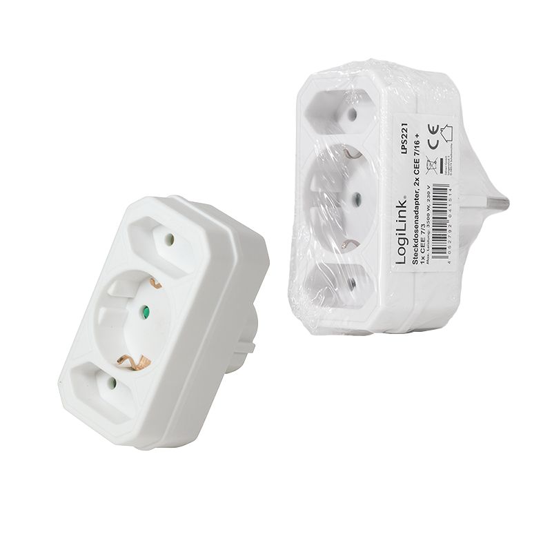 3-fach Euro Mehrfachsteckdose Stecker Steckdose Adapter Verteiler  Multistecker