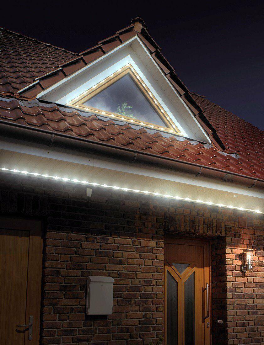 1m LED Strip e SMD 5050 RGB Indoor Outdoor IP44 Lichtband warmweiß  selbstklebend