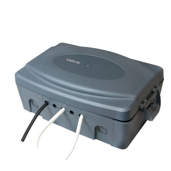 Wetterfeste Außen Elektronikbox Outdoor Steckdosen Wetter Box IP54 Schutz grau