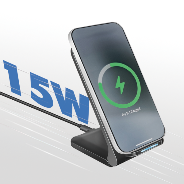 Kabelloses Ladegerät 15W Induktion Smartphone Halter Handy Qi Wireless Charger