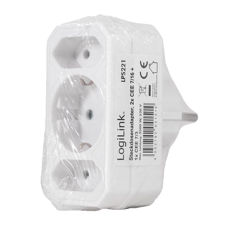 3-fach Euro Mehrfachsteckdose Stecker Steckdose Adapter Verteiler  Multistecker