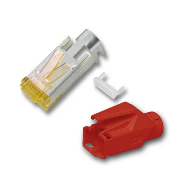 1 x Hirose TM31 RJ45 Modular CAT.6a Crimp Stecker rot Lets Sell