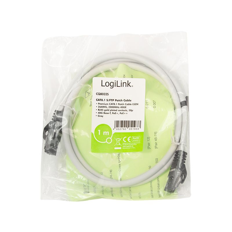 LogiLink Premium Patchkabel Kat 8.1 S/FTP 2,0 m blau 